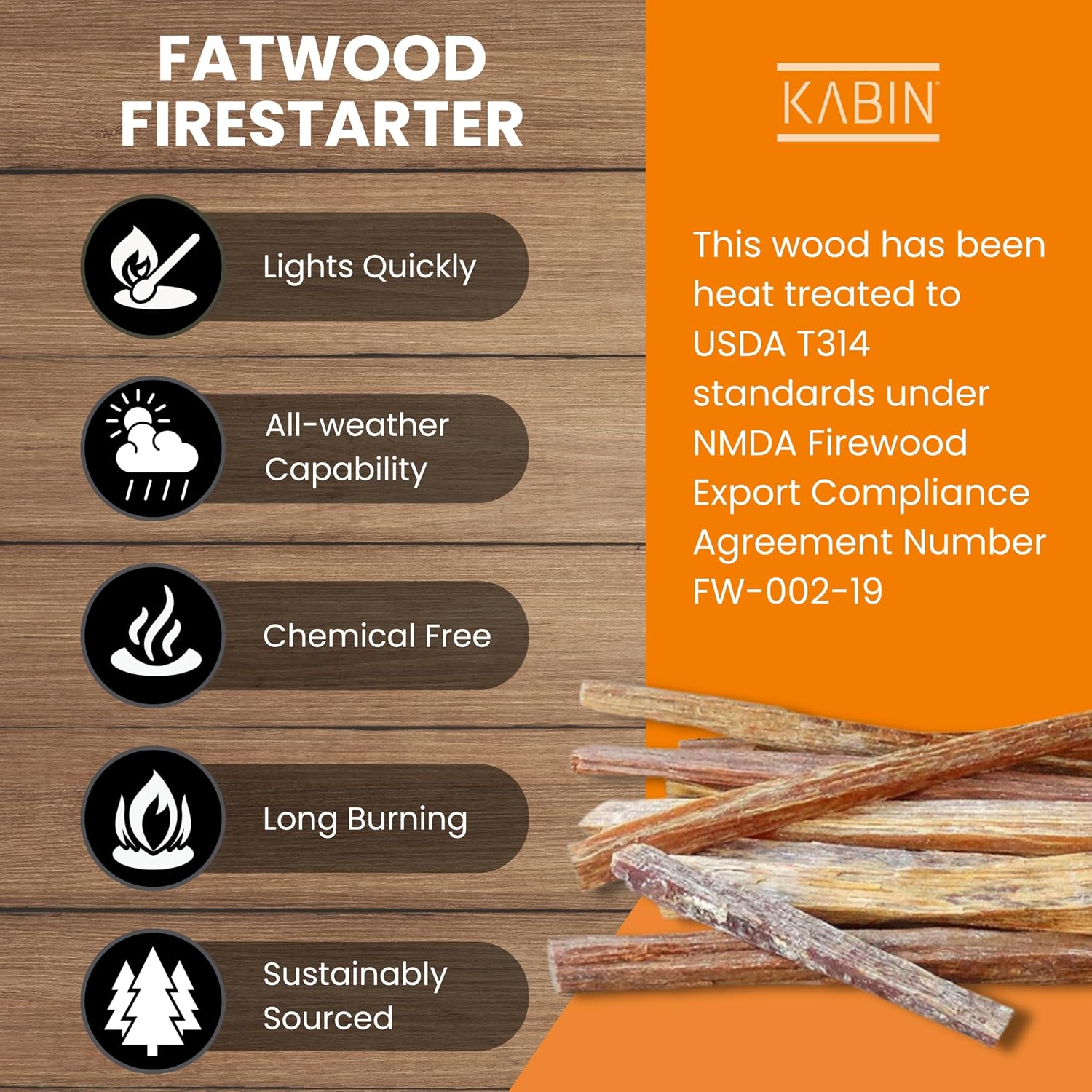 kabin premium fatwood fire starter – 4.5 kg – all natural firewood sticks for wood burning stoves (2) kabin premium fatwood fire starter – 4.5 kg – all natural firewood sticks for wood burning stoves (2)